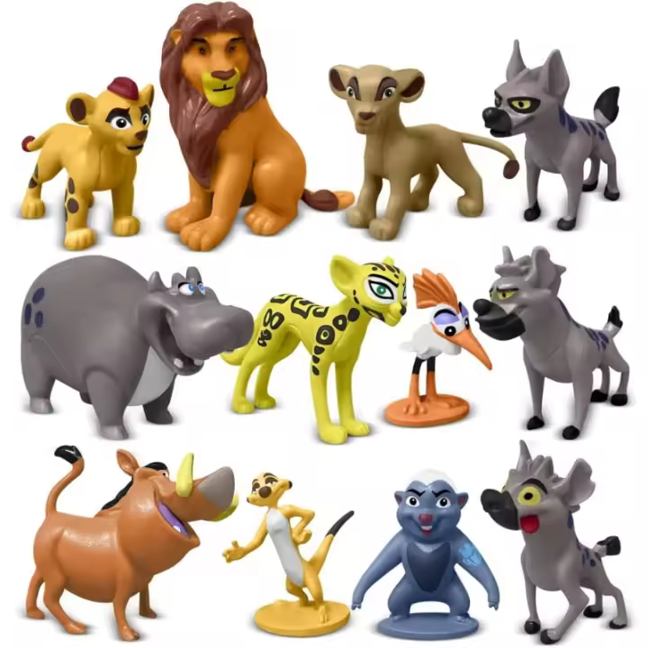 Mini figuras de acción de animales de 12 piezas, juguetes coleccionables para niños, perfectos para adornos de tartas y decoraciones de escritorio - 1