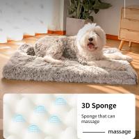 Cama de felpa para perros grandes y medianos, esterilla cuadrada de 100cm para mascotas pequeñas y medianas, accesorios para gatos - details 0