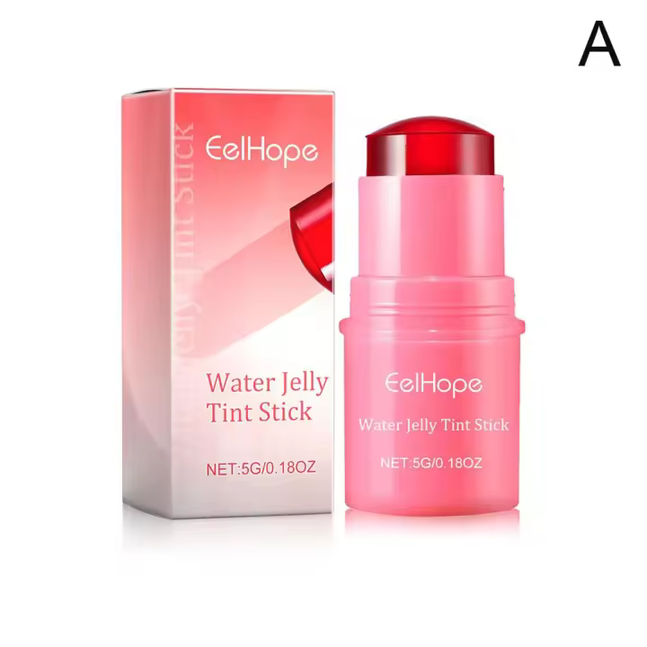 EELHOE 3 en 1 mejilla labio teñido humectante rubor en barra ojos mejilla labio crema iluminadora agua gelatina tinte en barra maquillaje de contorno mate - 1