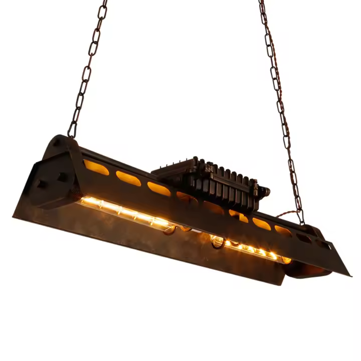 Lámpara de techo vintage de hierro forjado, lámpara de techo LED, lámpara de techo de metal, estilo de hierro,sin bombilla - 1