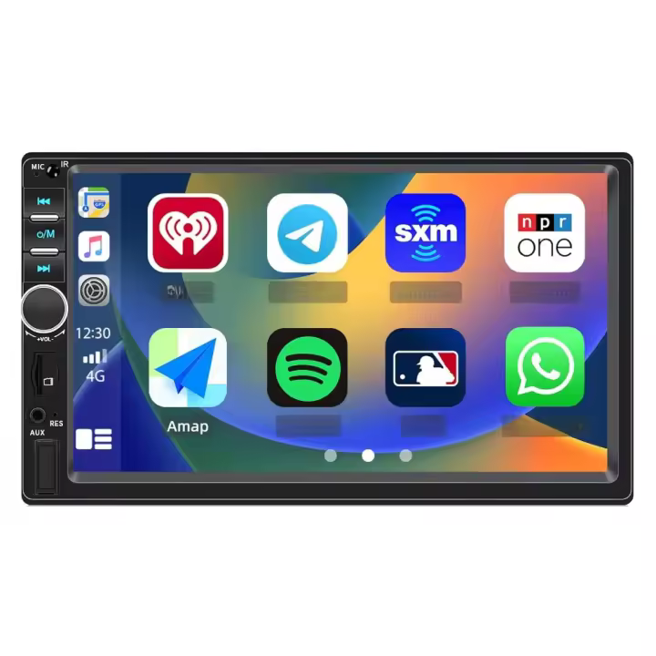 CAMECHO 2 DIN Radio de Coche con CarPlay Android Auto, Pantalla Táctil de 7 Pulgadas con - 1