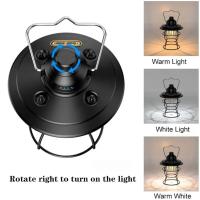 Linterna de Camping Retro para exteriores, lámpara colgante Vintage para jardín, Patio, decoración de fiesta de Navidad, tienda de carga USB, luz nocturna - details 1