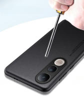 Funda de lujo de cuero PU para Vivo V50 Lite Cubierta trasera de silicona mate, protección total contra golpes - details 6