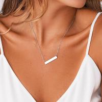 Delicado collar de gargantilla en capas, hecho a mano, chapado en oro de 14 quilates, collar con colgante en Y, collar de disco de barra multicapa, gargantilla de capas ajustable para mujer - details 2