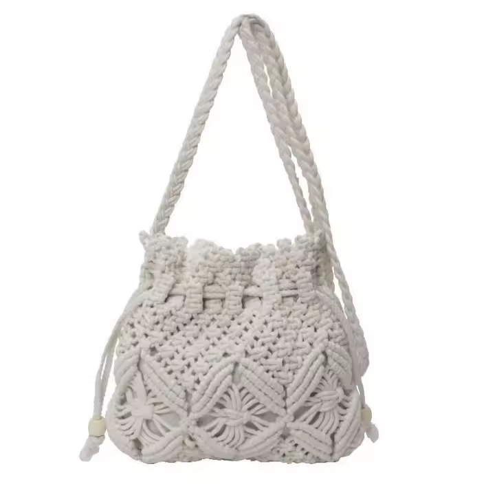 Mochila de Playa de Paja Tejida a Mano de Leten Estilo Occidental Versátil Alta Gama Lusso - 1