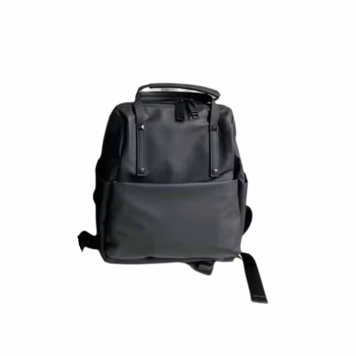 Bolso negro ligero para ordenador, bolso de hombro de nailon de Color sólido de estilo coreano, bolso de mano de gran capacidad, mochila de viaje impermeable - 1