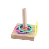Juguetes de anillo de Color apilables, suministros para mascotas, trucos de juego, entrenamiento de IQ, patio de recreo, Plataforma para loros, juguete para masticar pájaros - details 7