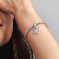Moments of Women Colgante de plata de ley con forma de corazón y amistad divisible, viene con caja de regalo original. - details 4