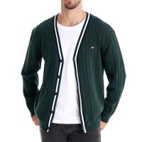 cárdigan de algodón para hombre, suéter con cuello en V y botones, suéteres casuales de punto para jóvenes para hombres - details 0