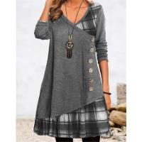 Vestido de manga larga para mujer, vestidos estampados a la moda, otoño - details 6