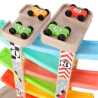 Pista de Carreras con 6 Rampas y 8 Mini Coches Juego de Vehículos Racer con Estacionamiento en la Azotea - details 2