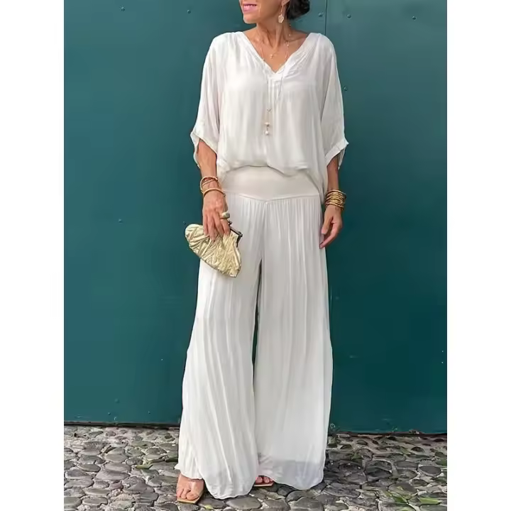 Traje caliente de la gasa del color sólido de la venta de la moda de las mujeres del verano para las mujeres - 1
