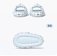 Lindo lindo tiburón azul zapatillas a cuadros ropa exterior de las mujeres hogar fondo grueso antideslizante pareja zapatillas frescas - details 12