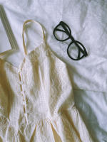 Vestido elegante de encaje ahuecado con silueta interior de línea A, vestido sin tirantes, diseño de cintura alta, falda larga sin mangas - details 8
