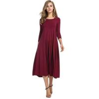 Moda-Vestido De Verano informal para Mujer, Cuello Redondo, Vestido De Estilo Grande - details 5