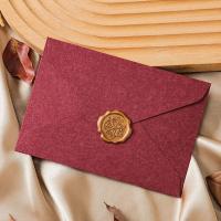 Juego de sobres Vintage, tarjeta de invitación, sobre de piel de oveja, sobre de agradecimiento, sello bronceado, tarjeta de felicitación Retro romántica, 10 Uds. - details 4