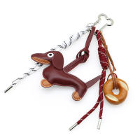 Nuevo llavero personalizado de dibujos animados, bolso colgante, serie, bolsa con forma de perro salchicha, decoración colgante para regalo - details 11
