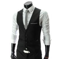 Chaleco de hombre, traje de un solo pecho, chaleco ajustado para hombre, chaleco informal sin mangas para hombre, chaleco Formal de negocios, talla asiática - details 7