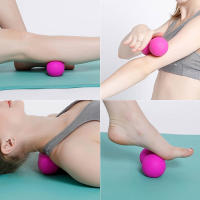 Bola de masaje de cacahuete, bolas de Lacrosse para ejercicio, TPE, doble músculo, deportes, gimnasio, Yoga, terapia de puntos gatillo, liberación miofascial - details 1