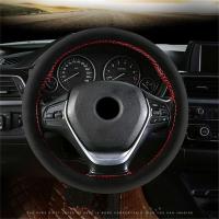 Funda universal de ante para volante de carreras, cosida a mano, bricolaje - details 3