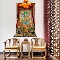 Lianshi ocho cambios Thangka Xizang pintura colgante pintada a mano artículos tibetanos interior de gran tamaño 120cm de alto - details 4