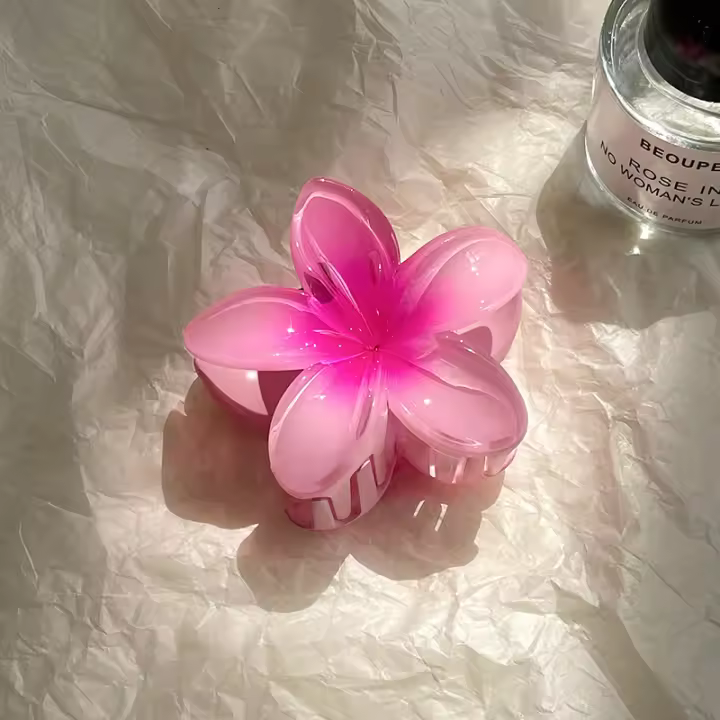 Verano 2025 Pinzas para el cabello con diseño de flores de moda (3 piezas/juego), accesorios para el cabello casuales y versátiles para mujeres y niñas, tocados minimalistas adecuados para cabello grueso, ideas de peinados - 1