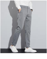 Pantalones de traje a rayas rectos, ajustados, sencillos, de marca a la moda, informales, para primavera y verano - details 0
