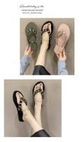 Nuevas Sandalias de Verano para Mujer 2025 Diamantes de Imitación, Estilo Playero, Viento, Moda, Talón Inclinado, Antideslizantes - details 25