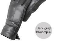 Guantes de piel de oveja para mujer, manoplas cortas de terciopelo fino para pantalla táctil, de cuero, de buena calidad, para invierno, 2226 - details 151