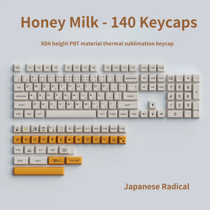 Teclas personalizadas para teclado mecánico Cherry MX Switch, perfil PBT XDA, inglés, japonés, coreano - 1