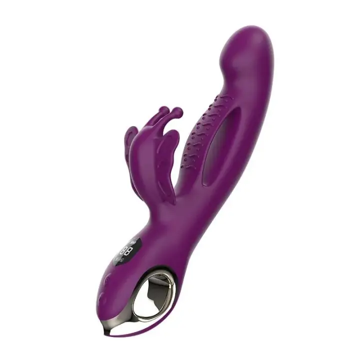 Consolador vibrador potente de doble Motor para mujer, vibrador de mariposa, punto G, estimulador de clítoris y pezón, masturbador vaginal, Juguetes sexuales - 1