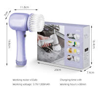 Cepillo Eléctrico Automático Portátil 4 Piezas Ecológico para Limpieza de Cocina, Baño, Tubo - details 8