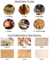 Artículos populares, bolsos de viaje de verano hechos a mano con hierba personalizada para mujer, bolso de vacaciones en la playa, bolso de mano con asa de Pu - details 1