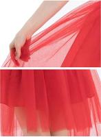 2025 Hi-Lo falda tutú gótica Punk tul suave cintura elástica red de malla alta y baja disfraz de Halloween Cosplay Maxi vestido de mujer - details 12