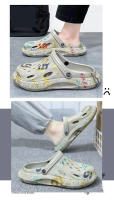 Sandalias de playa huecas antideslizantes con punta cerrada de EVA informal para hombre, dedos de los pies para el hogar - details 7