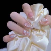 Pack de 24 piezas uñas removibles media y larga manicura parche uñas postizas - details 15