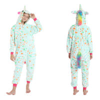 Pijama de dinosaurio Kigurumi para bebé y niño, ropa de franela con dibujos de animales rojos, unicornio, Invierno - details 21