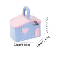 Bolsas de almacenamiento de cosméticos con forma de casa, bolsas de maquillaje de dibujos animados de estilo coreano de gran capacidad, portátiles multifuncionales - details 0