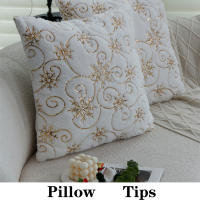 Funda de felpa nórdica para sofá de granja hogar, almohada decorativa, 45x45cm, 2 unidades - details 5