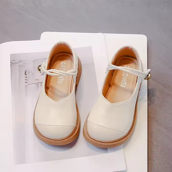 Zapatos de princesa de cuero para niña, multifuncionales, informales, antideslizantes, suela suave, estilo coreano, otoño, 2024 - 1