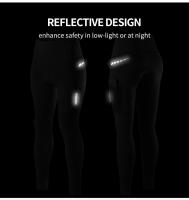 WOSAWE Pantalones de Ciclismo para Mujeres Cintura Alta, Cierre Elástico, Tela de Broadcloth, Transpirables, A prueba de golpes Negro, Naranja, Tallas XS-XL - details 6