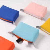 Bolso informal de PU para cosméticos, bolsa de aseo impermeable a prueba de humedad, gran capacidad, bolsa de almacenamiento de viaje de Color sólido para exteriores - details 5