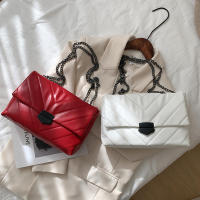 Bolso cruzado de cuero PU con hilo de bordado para mujer, bolso de cadena para hombro, bolso de mujer de marca de gran capacidad - details 21