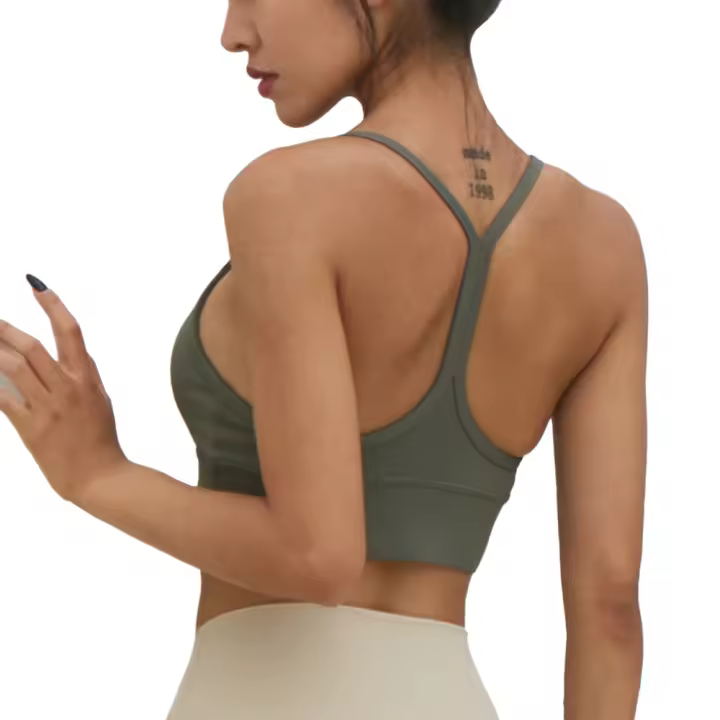 Sujetador deportivo de melocotón móvil, ropa interior de Yoga con Push-Up, 8 colores, sin espalda, HBL2 - 1