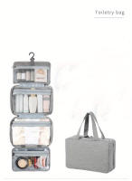 Bolsa de Viaje Plegable Negra Multicompartimentada, Impermeable, Duradera - details 2