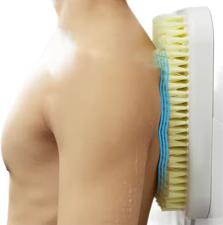 Escubierta de Espalda Montada en la Pared Cepillo de Exfoliación para Ducha para Hombres y Mujeres - 1