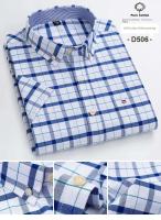 Camisa de hombre de manga corta, 100% algodón, Oxford, suave, botón, cuadros, formal, bolsillo, casual, social, S-6XL, 7XL - details 11