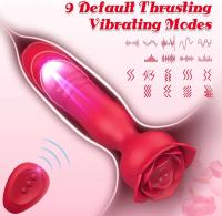 Leten APP Rose vibrador Anal Plug hombres mujeres 9 modos vibradores de empuje punto G masajeador de próstata estimulador juguetes sexuales para gays - details 1