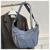 Bolso cruzado Hobos de Color sólido a la moda, bolso de hombro informal de alta capacidad, bolso de viaje ligero Simple para ir al trabajo - details 2