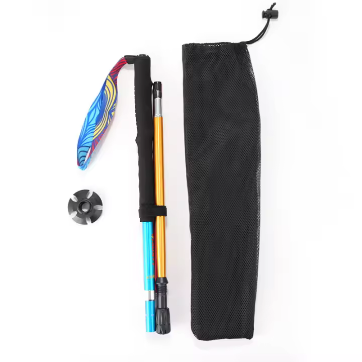 Bastones Trekking Trail y de Paseo - Cuatro Secciones Plegables, Aleación 7075 Ultraligera, Absorbentes de Choque, Ideal para Senderismo y Aventuras al Aire Libre - 1